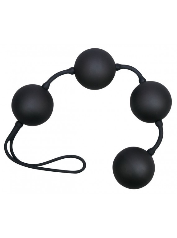 Анальные четырехрядные шарики со смещенным центром тяжести Velvet Black Balls