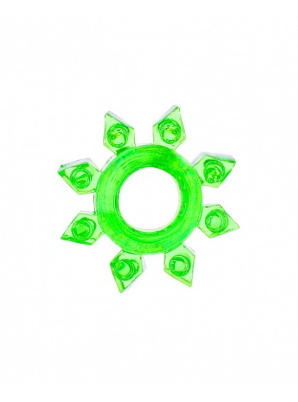 Эрекционное зеленое кольцо на пенис "Снежинка"