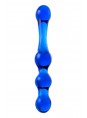 Двусторонний синий стимулятор из стекла Sexus Glass