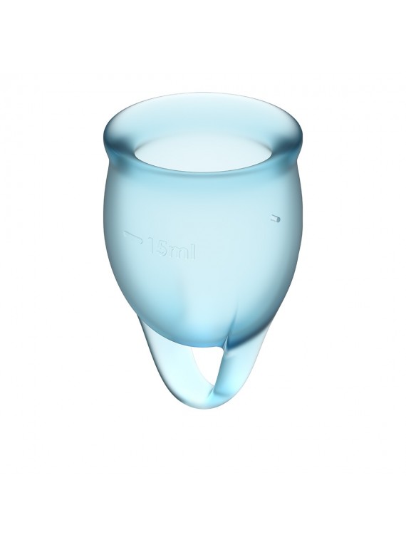 Набор менструальных чаш с хвостиком-петелькой Feel Сonfident Menstrual Cup Light Blue