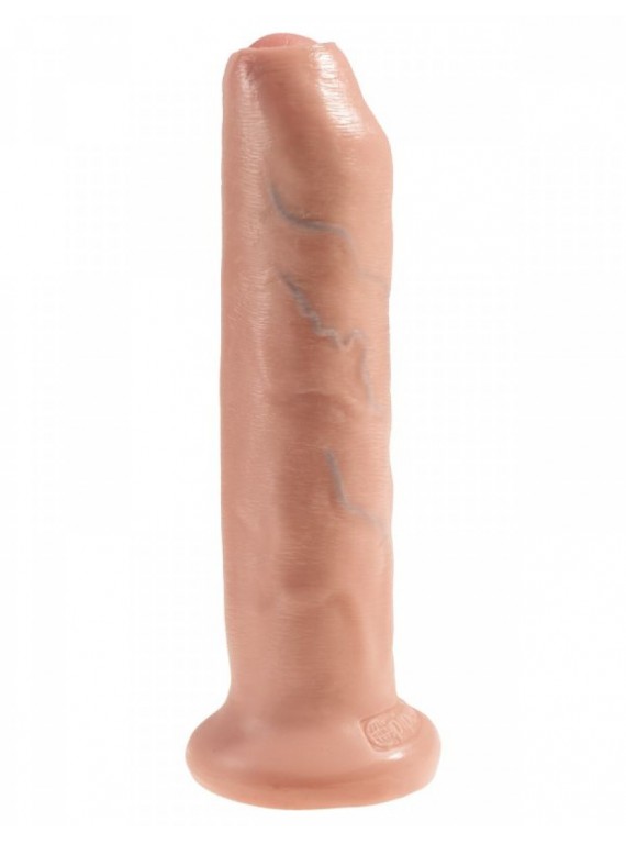 Реалистичный фаллос на присоске с подвижной крайней плотью Uncut Cock 7''