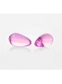 Розовые вагинальные шарики из стекла каплевидной формы Sexus Glass