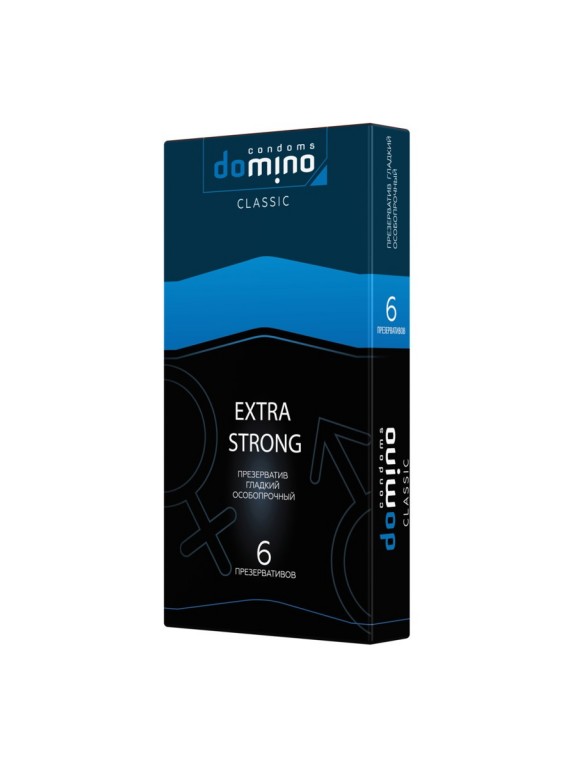 Гладкие особо прочные презервативы DOMINO Extra Strong (6 шт)