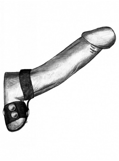 Утяжка на пенис и мошонку с кольцом
