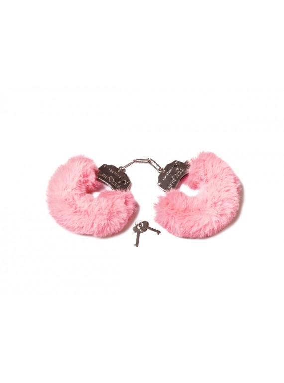 Шикарные наручники с пушистым мехом розового цвета Be Mine