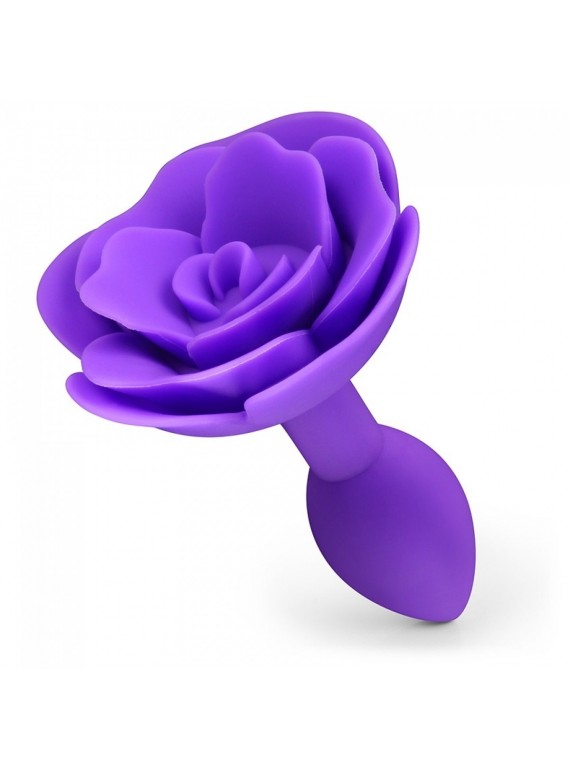 Силиконовая фиолетовая втулка с розочкой