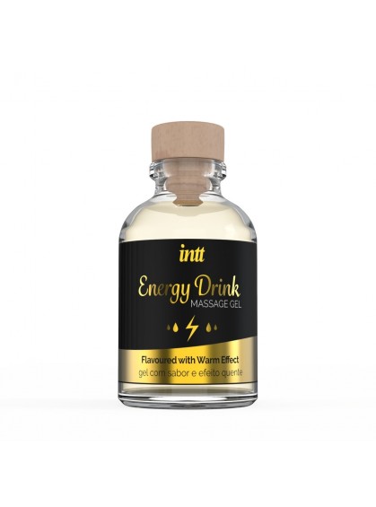 Возбуждающее массажное масло с согревающим эффектом и ароматом Energy Drink (30мл)