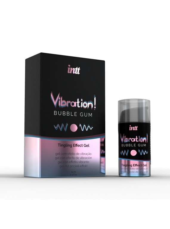 Жидкий вибратор с согревающим эффектом и фруктовым вкусом Vibration! Bubble Gum (15 мл)