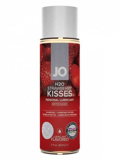Вкусовой любрикант на водной основе Strawberry Kiss (клубника) 60 мл