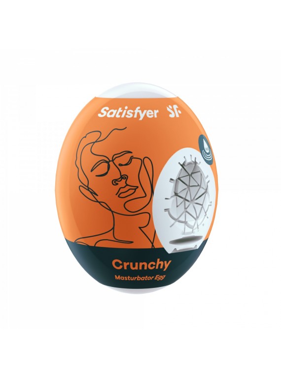 Мини-мастурбатор в форме яйца с самолубрикацией Egg Single Crunchy