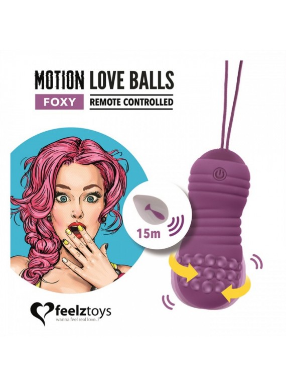 Шарики с вибрацией и ротацией на ДУ Motion Love Balls Foxy (7 режимов)