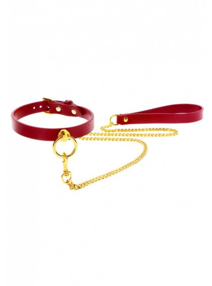 Ошейник  с уплотнительным кольцом и цепным поводком O-Ring Collar and Chain Leash