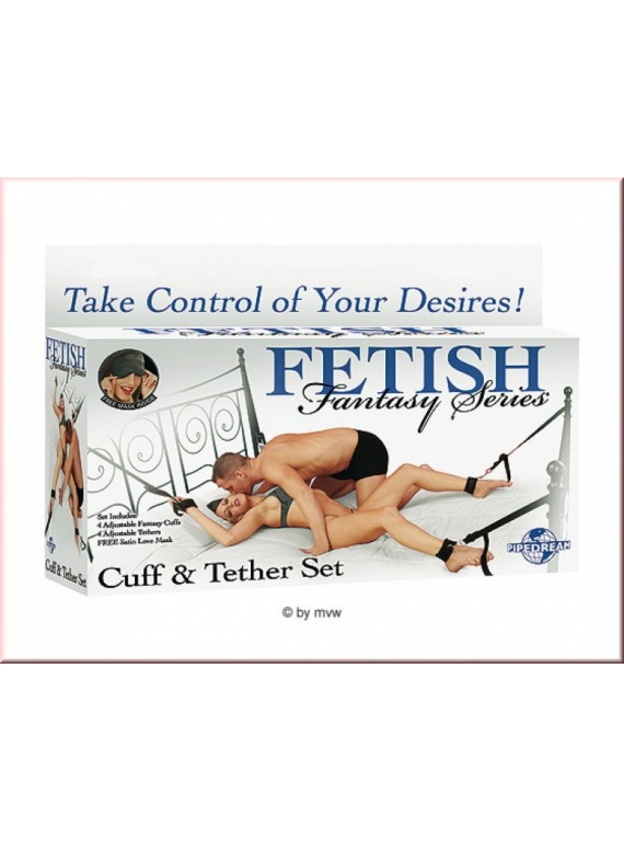 Фиксаторы для рук и ног с креплением на кровать Cuff & Tether Set