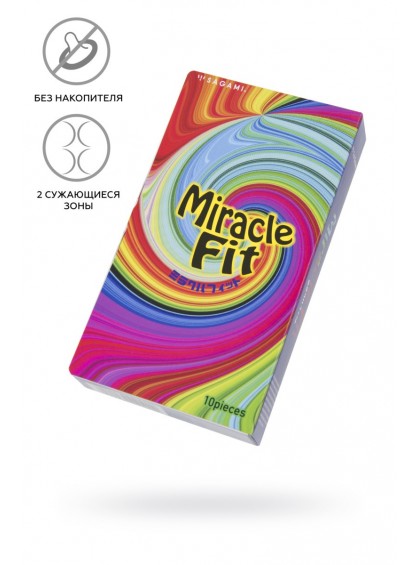 Тонкие латексные контурные презервативы Sagami Miracle Fit (10 шт)