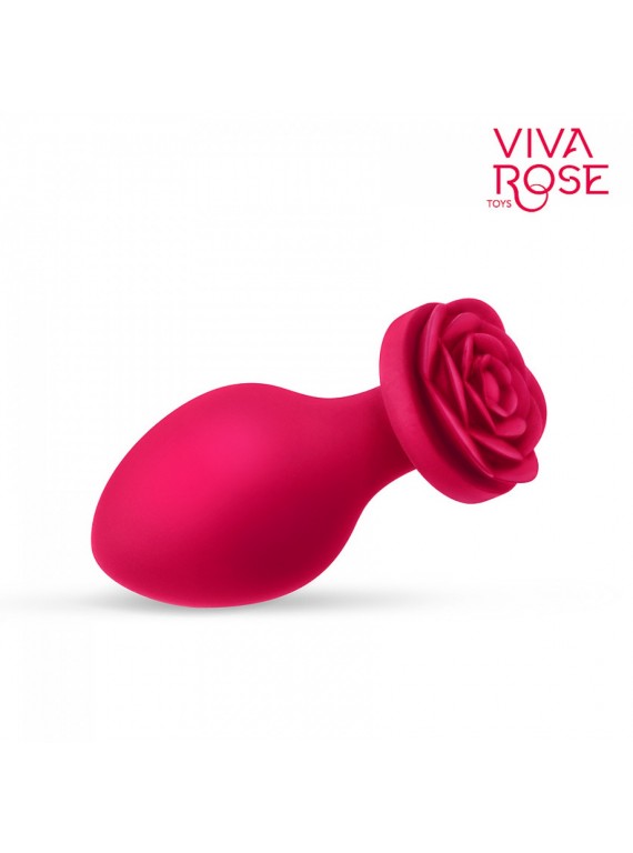 Анальная втулка с розочкой Viva Rose (размер M)