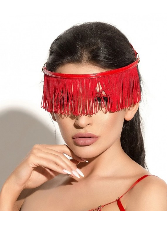 Красное украшение на голову Queen of hearts с бахромой