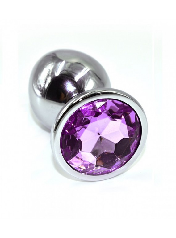 Большая серебряная пробка с фиолетовым кристаллом
