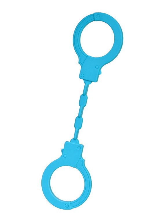 Голубые силиконовые наручники A-Toys