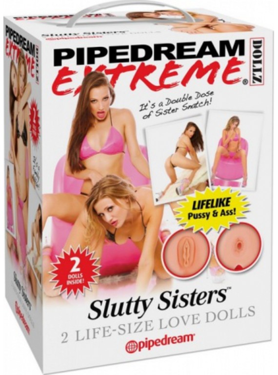 Две куколки для любви с реалистичной вагиной и анусом Slutty Sisters
