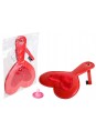 Красная шлепалка в форме сердца Furry Heart Paddle