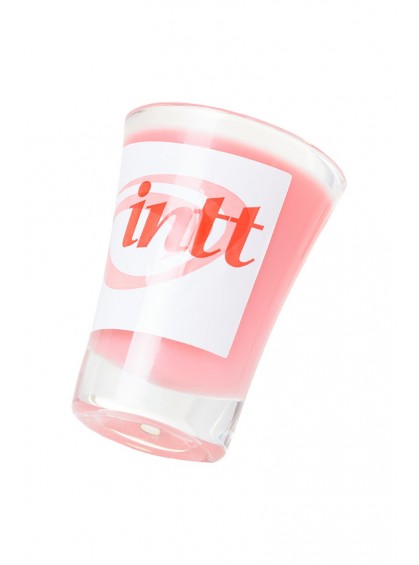 Массажная свеча для поцелуев INTT Strawberry с ароматом клубники (30 мл)