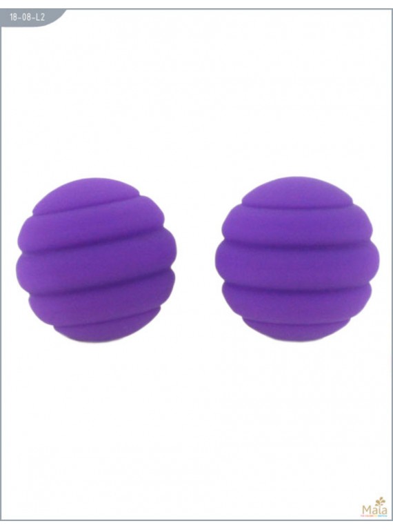 Металлические шарики со спиральным фиолетовым силиконовым покрытием MAIA SILICON BALL SB2
