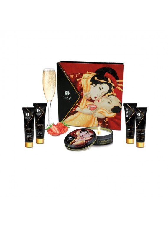 Подарочный набор Geisha's Secret Клубника и шампанское (5 предметов)