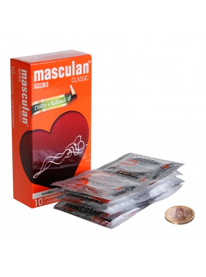 Презервативы Masculan тип 3 (С КОЛЕЧКАМИ И ПУПЫРЫШКАМИ) 10 шт.