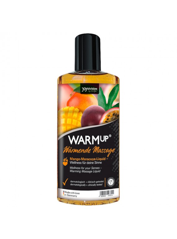 Разогревающее съедобное массажное масло со вкусом манго и маракуйи WARM UP (150 мл)