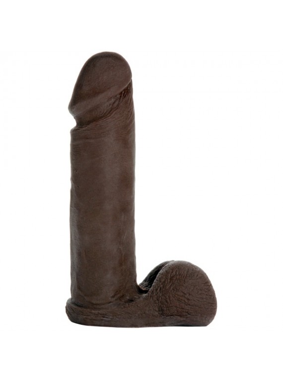 Реалистичная коричневая насадка для страпон-трусиков 8'' Cock (вторая кожа)