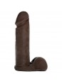 Реалистичная коричневая насадка для страпон-трусиков 8'' Cock (вторая кожа)