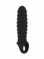 Рельефная удлиняющая насадка на пенис с фиксацией на мошонке Stretchy Penis Extensio № 32