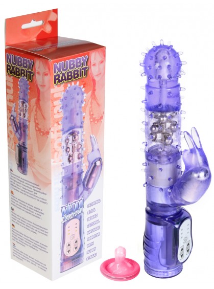 Ротационный вибратор с мягкими шипами Nubby Rabbit