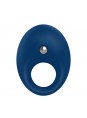 Синее эрекционное кольцо на пенис OVO с вибрацией