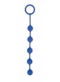 Синяя анальная цепочка с металлическими шариками Sweet toys (23 см)