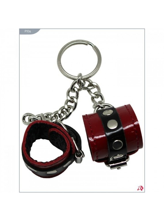 Сувенир-брелок красные лакированные наручники