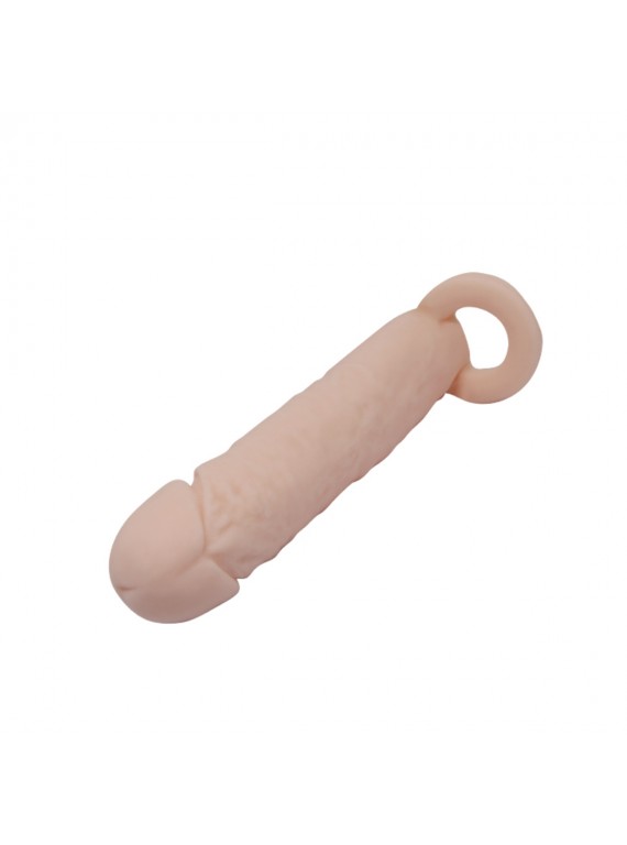 Удлиняющая насадка на пенис с фиксирующим кольцом Penis Sleeve Medium