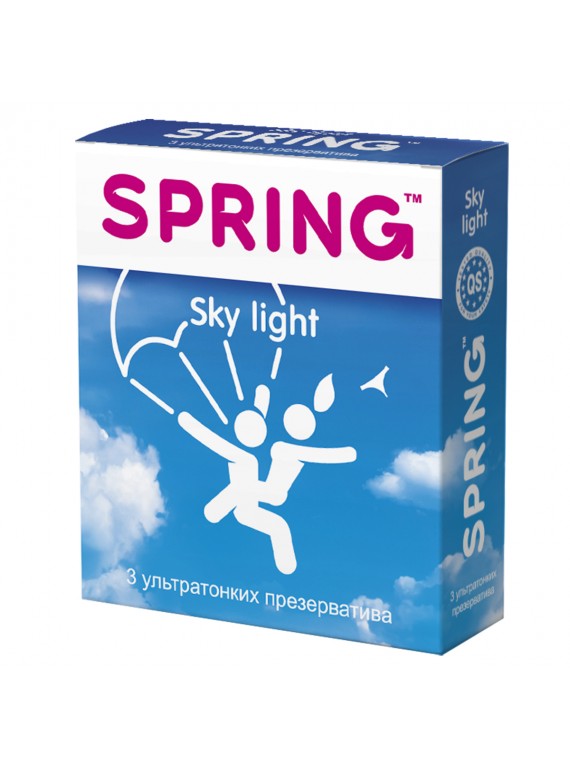 Ультратонкие презервативы SPRING Sky Light с ароматом ванили (9 шт)